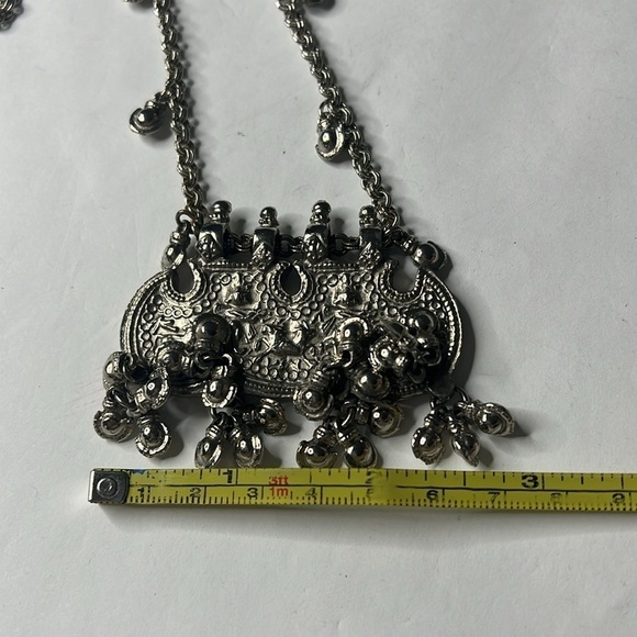 Accessocraft NYC Silvertone Etched Metal 15” Long Necklace - Picture 7 of 8
